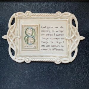 Serenity prayer ceramic wall hanging